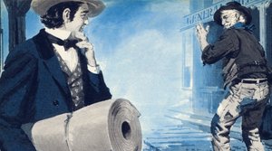 Levi Strauss vászontekercsével San Franciscóba érkezik alkotó: English School